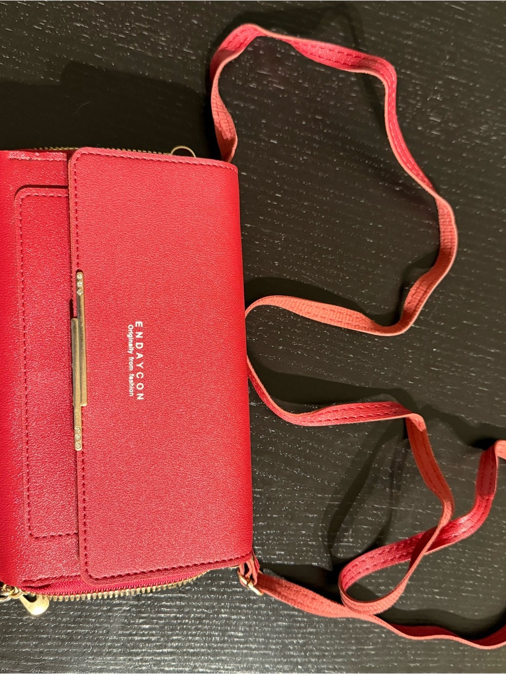 Red Crossbody Wallet - Compact Women’s Bag